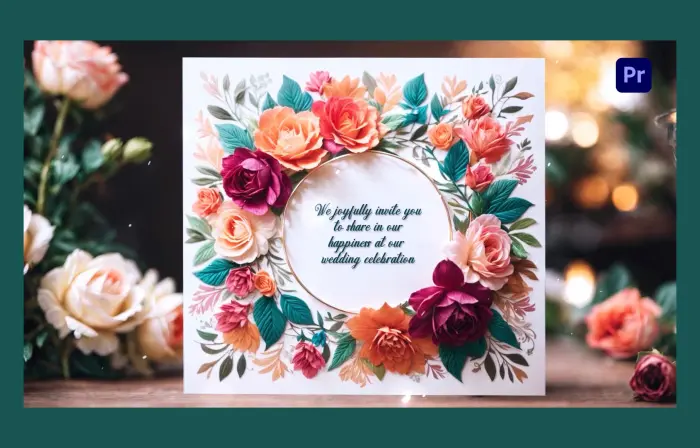 Innovative 3D Floral Frame Wedding Invitation Slideshow